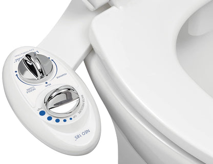 Luxe Bidet NEO 180 Accesorio de Bidé para Asiento de Inodoro, Doble Boquilla - Blanco - Boquillas Dobles (NEO 185)