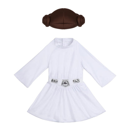 STAR WARS Princess Leia Infant Deluxe Costume - Tunic and Pants with Cap and Booties 12/18 Months