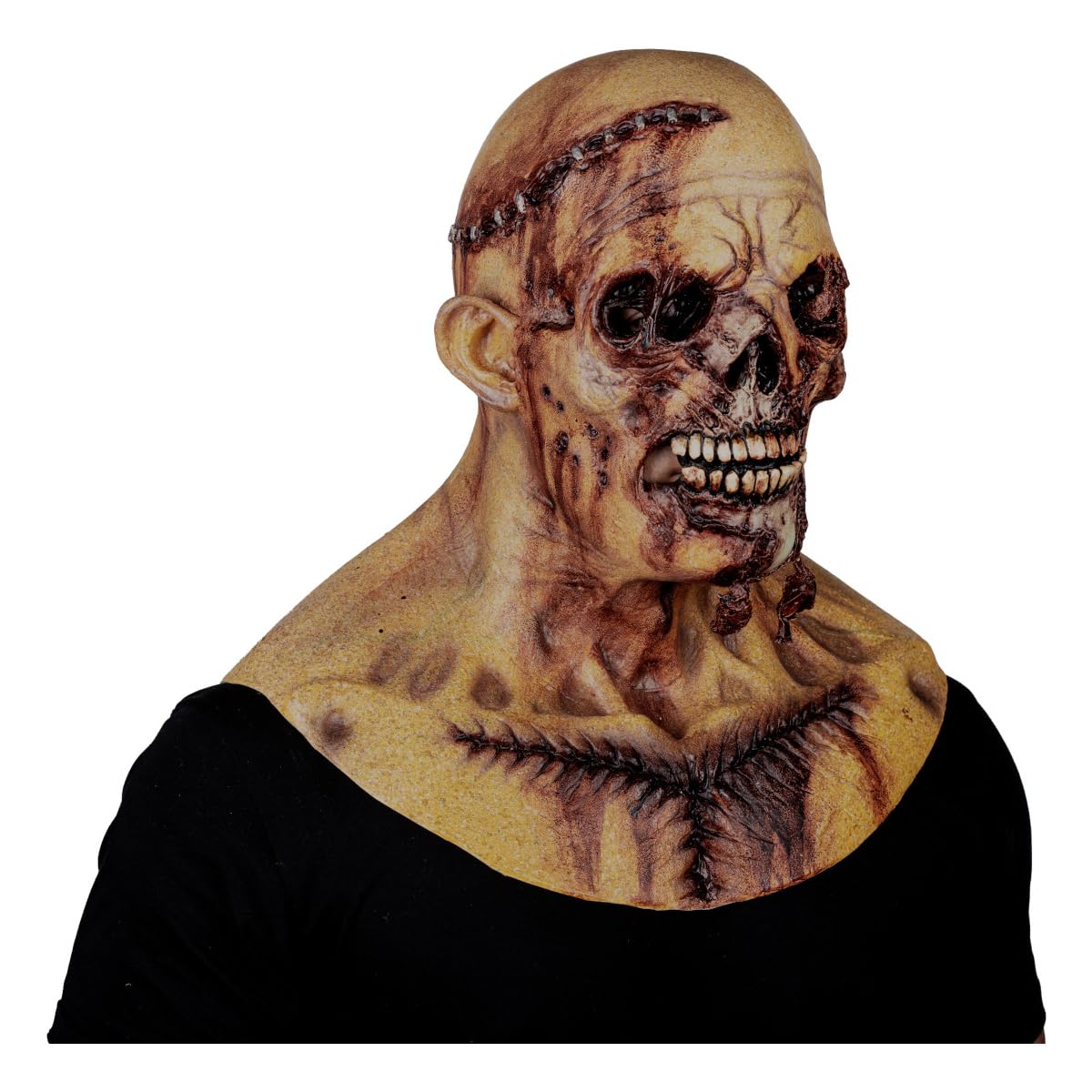Ghoulish Productions Máscara De Látex Autopsy, Accesorio Látex Cosplay Zombie, Disfraz Aterrador para Halloween y Fiestas Temáticas, Cosplay Muerto Viviente, Diseño Artesanal Head Mask