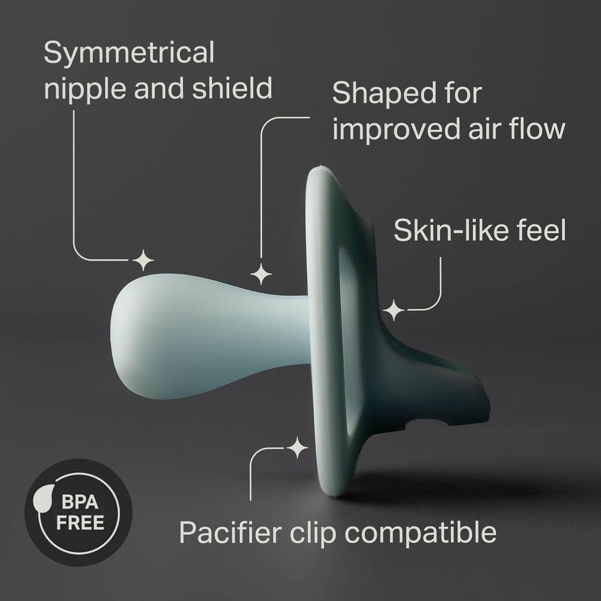 Tommee Tippee Chupón Ultra-Light StayPut, 0-6 Meses, Paquete de 4 | Diseño de Silicona de Una Pieza, Se Mantiene en la Boca del Bebé, Chupón Libre de BPA