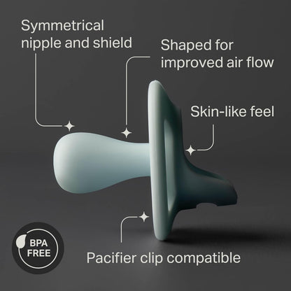 Tommee Tippee Chupón Ultra-Light StayPut, 0-6 Meses, Paquete de 4 | Diseño de Silicona de Una Pieza, Se Mantiene en la Boca del Bebé, Chupón Libre de BPA