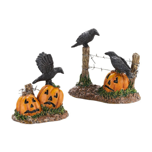 Department 56 Accesorios para pueblos de Halloween Ravens, 4,5 cm (4030786)