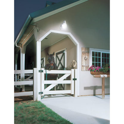 Halo Suburbana LED de 4000lm con TCC 4000K, con carcasa de aluminio y fotocelda integrada