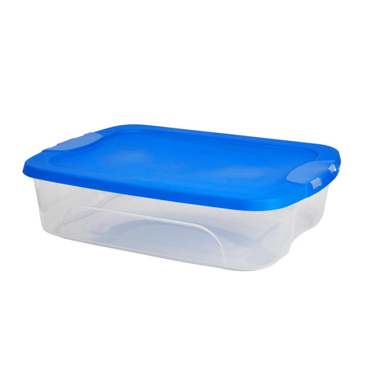 Italhome - Caja Organizadora, Capacidad a 36 Litros con Tapa, Ideal para la Organización en el Armario, Cocina, Oficina, Color Transparente