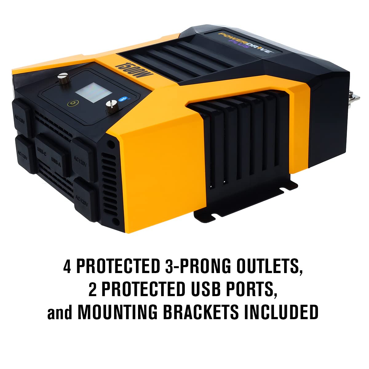 PowerDrive Plus PWD1500P Inversor de Potencia de 1500 W con tecnología inalámbrica Bluetooth(R) y Control Remoto