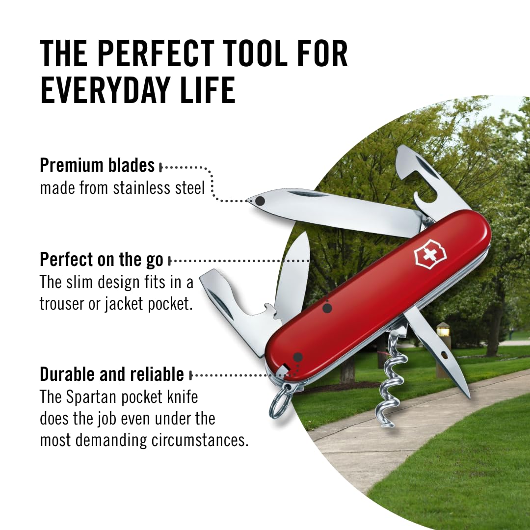 Victorinox Navaja deportiva Spartan Roja, 12 Usos para Hombre color rojo talla unitalla