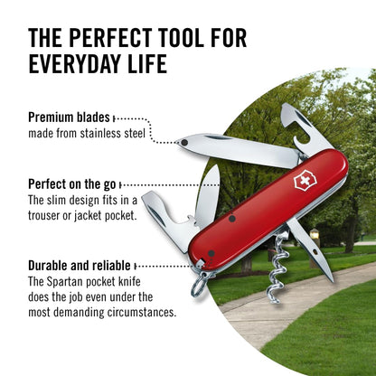 Victorinox Navaja deportiva Spartan Roja, 12 Usos para Hombre color rojo talla unitalla