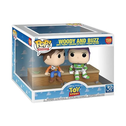 Funko Pop! Moment: Disney Pixar Toy Story 30th - Woody & Buzz | Mercancía Oficial de Cartoon/Animation - Figura de Vinilo Coleccionable para Decoración - Regalo de Cumpleaños para Fans