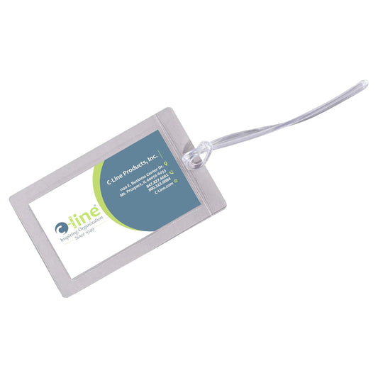 C-Line Heavyweight Cleer Fundas para laminar, Carpeta/Transparente/Peso superpesado, Luggage Tag (Pack of 10)