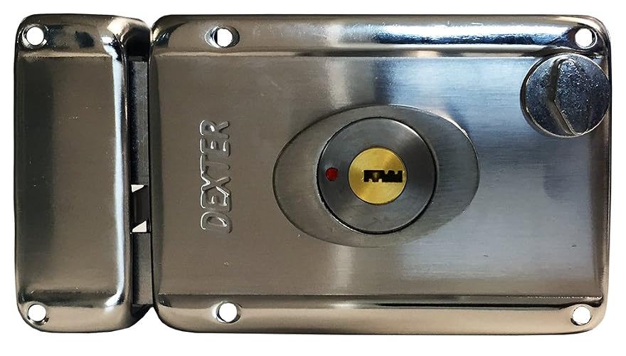 Dexter 6774 Cerradura de Sobreponer (Chapa de Parche) Automática de Llave de Alta Seguridad - Mecanismo de Ganchos