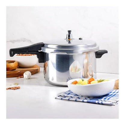 Ekco | Olla Express de 6 Litros One Aluminio con 6 Sistemas de Seguridad | Cuerpo y tapa de aluminio, Cocción rápida, Mangos de baquelita, Cierre hermético, Certificado NOM