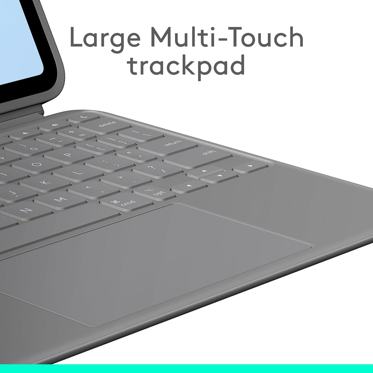Logitech Combo Touch para iPad Air de 11 Pulgadas (M2, M3 y M4) y iPad Air (5.ª y 6th generación) Funda con Teclado retroiluminado Desmontable con Soporte, Color - Gris Oxford