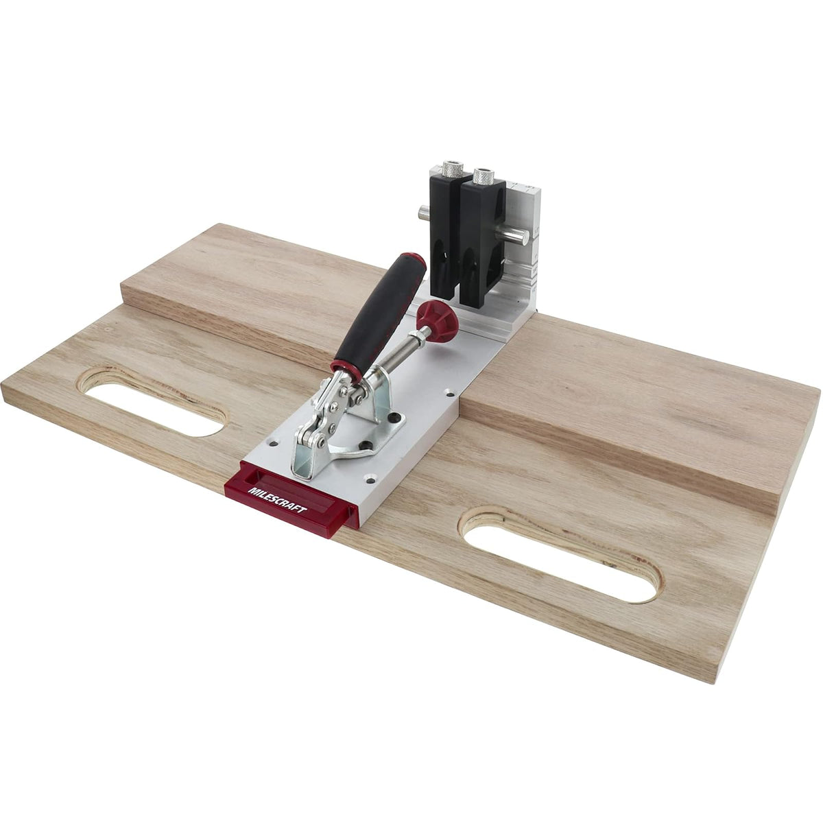 Milescraft 1327 Pocket Jig 400 – Plantilla de bolsillo de metal autosujetante, resistente, resistente Kit completo con broca, destornillador y tornillos