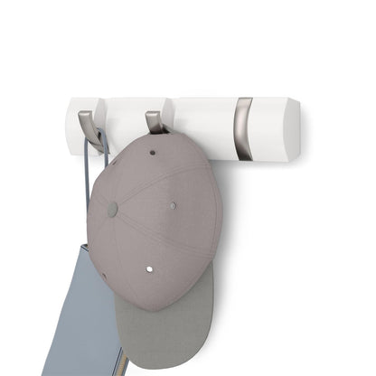 umbra Flip 5 ganchos, Blanco - Blanco - Níquel - 3 ganchos