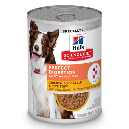 Hill's Science Diet Alimento Húmedo Digestivo para Perro Adulto 12Pack 363G | Alimento húmedo Hill's para perro, cuidado digestivo, bienestar del microbioma, heces firmes, ingredientes de alta calidad