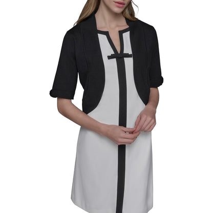 Karl Lagerfeld Paris Shrug Recortado Manga Corta para Mujer - G - Negro -