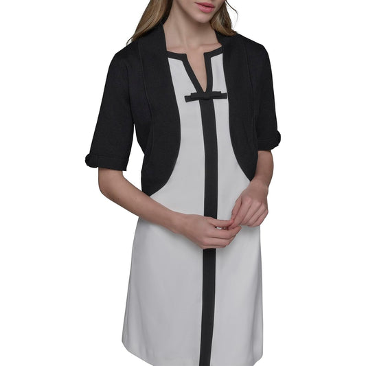 Karl Lagerfeld Paris Shrug Recortado Manga Corta para Mujer - G - Negro -