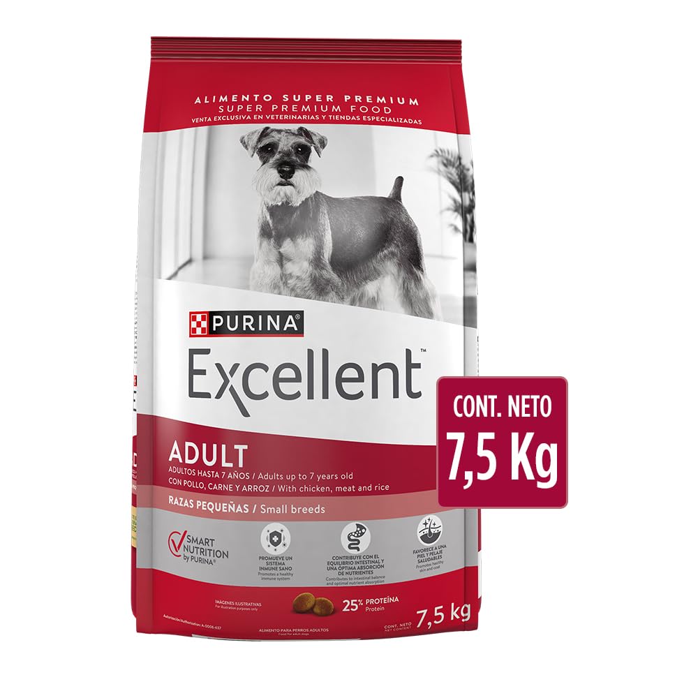 Purina Excellent Adultos Razas Pequeñas Sabor Pollo 7,5Kg