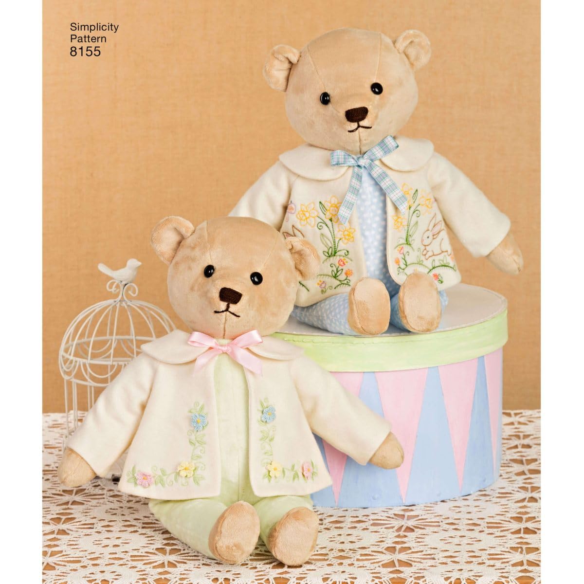Simplicity 8155 Make Your Own Teddy Bear con Accesorios y patrón de Costura de Ropa, 6 Piezas