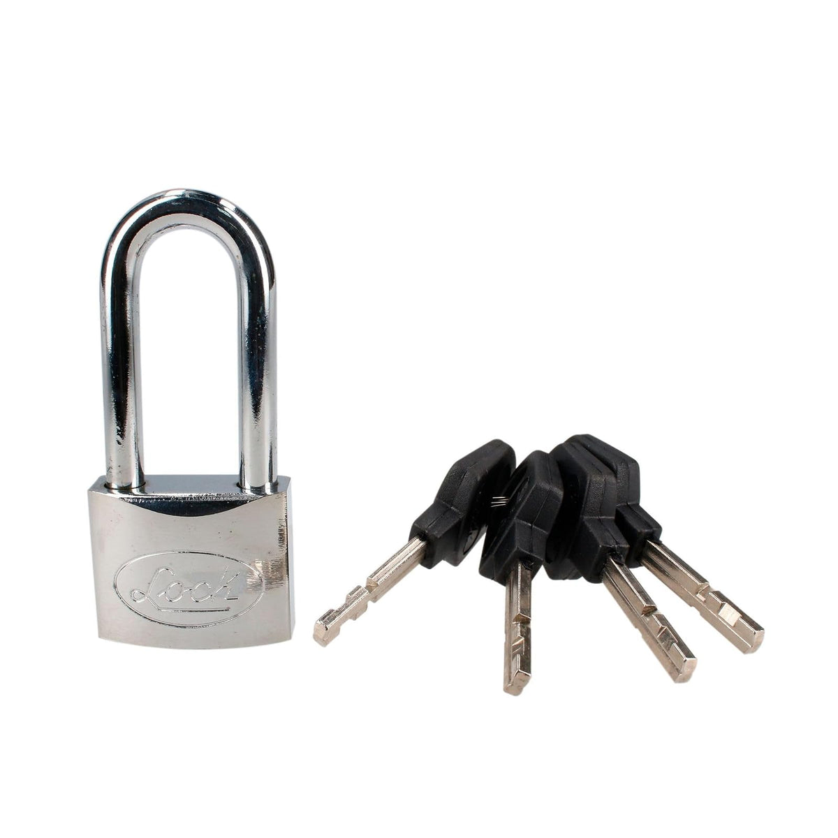 Lock L22L40DCSB Candado de Acero Largo Llave de Discos, Cromo Satinado, 40 mm