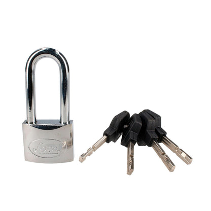 Lock L22L40DCSB Candado de Acero Largo Llave de Discos, Cromo Satinado, 40 mm
