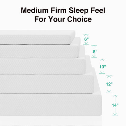 Novilla Colchón de tamaño matrimonial, colchón de Espuma viscoelástica para Cama matrimonial de 6 Pulgadas para niños con Espuma Transpirable cómoda y Funda de Punto Suave para Alivio de la presión y