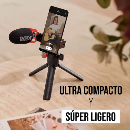 RØDE VideoMicro II Micrófono Shotgun | Compacto Para Cámara y Móvil, 3.5mm TRS, Sin Batería, Montura HELIX y Parabrisas