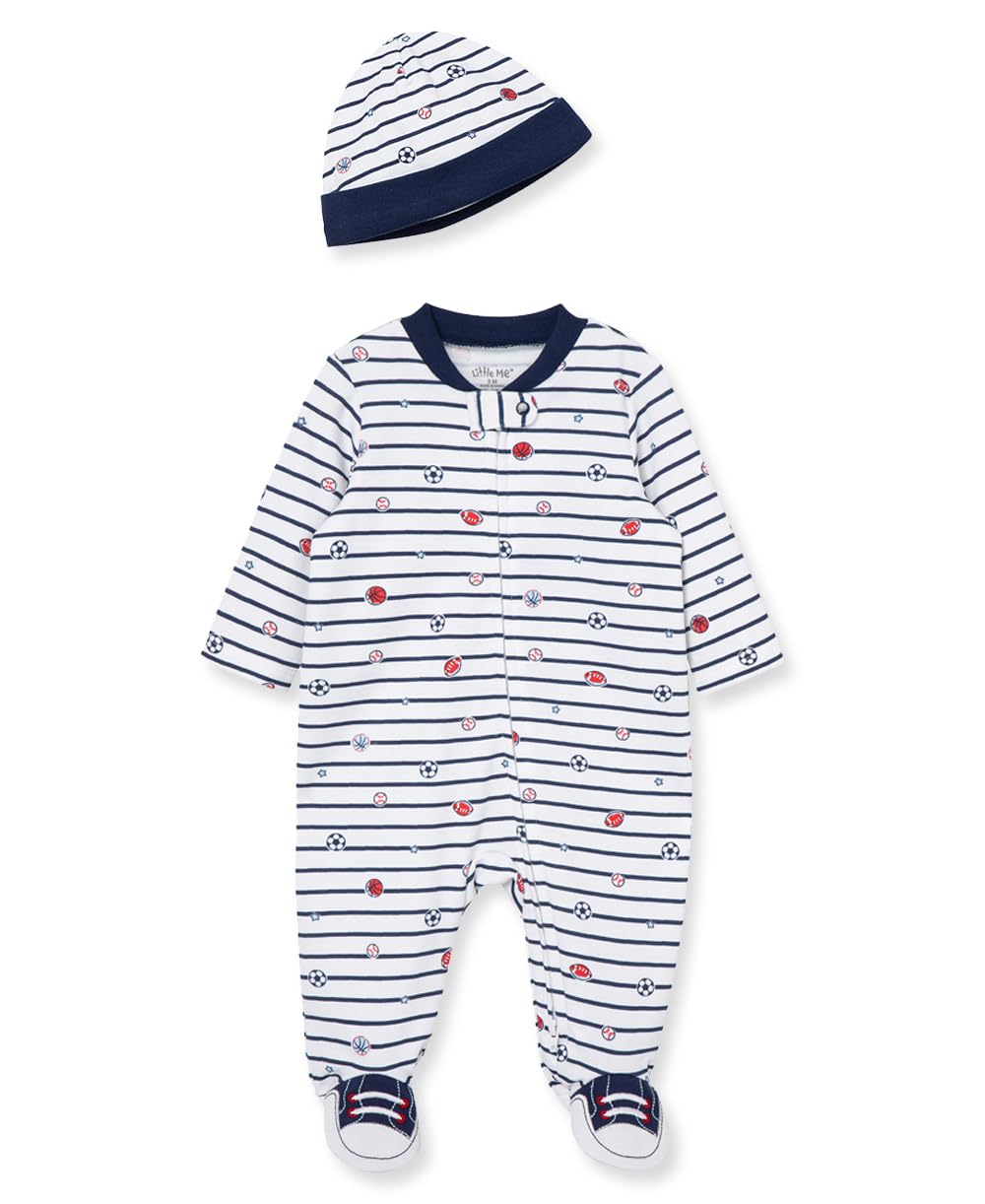 Little Me - Juego de Ropa para bebé de 2 Piezas, 100% algodón, básico para bebé, bebé de bebé de hasta 9 Meses