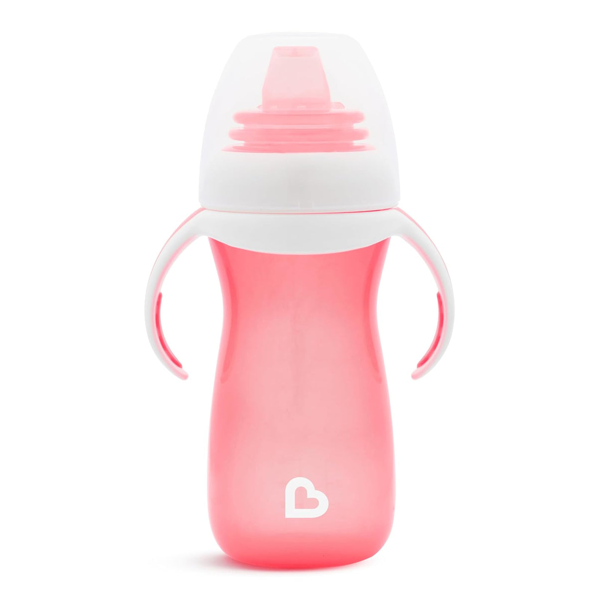 Munchkin Soft Transition Sippy Cup con asas de entrenamiento, 10 oz, rosa