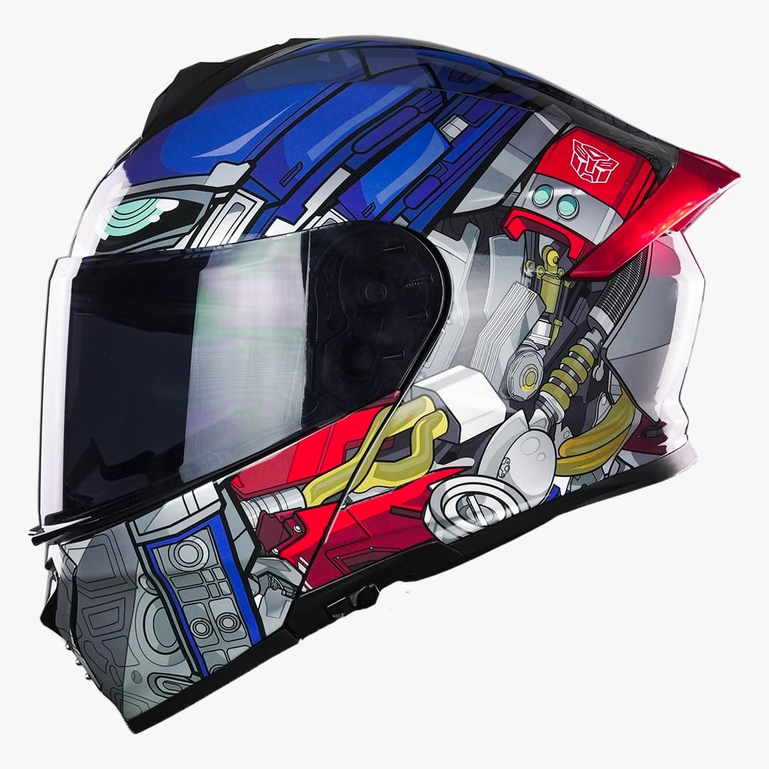 KOV Casco Transformers Optimus Prime Thunder ABATIBLE para Moto Certificado Dot