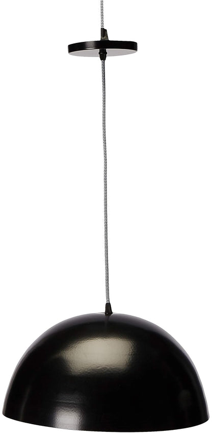 MAXXI MX-CL1803/N-6 Candil Decorativo Techo, Pantalla Negro Mate Interior, color Naranja