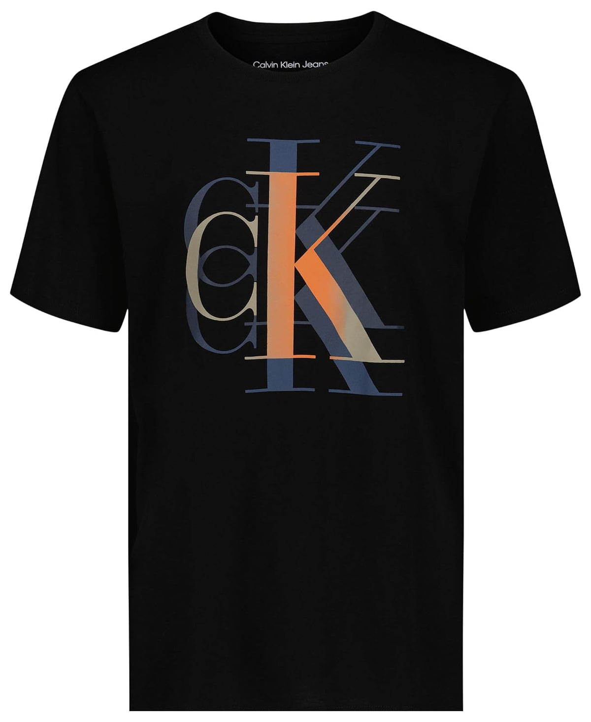 Calvin Klein Playera de Manga Corta con Logotipo para Niño - Negro mezclado - 14-16