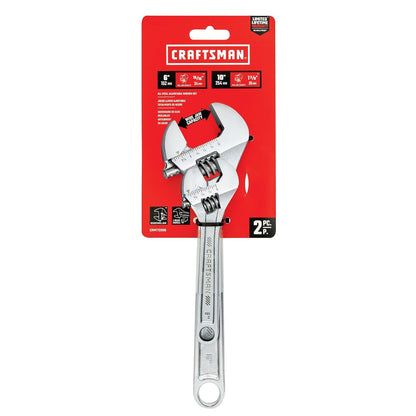 Craftsman Juego De Llaves Ajustables De Acero, 2 Piezas (CMMT12006)
