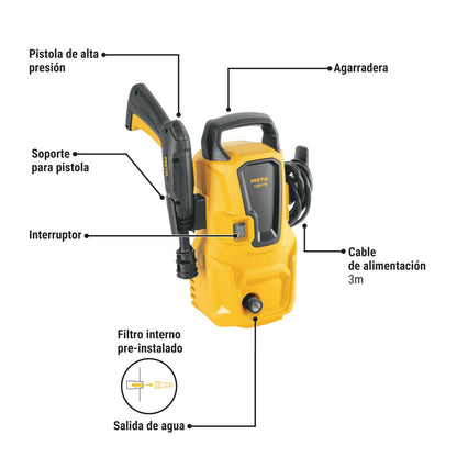 Pretul HILA-1350P, Hidrolavadora eléctrica 1350 PSI 1.6 HP 127 V / 60 Hz