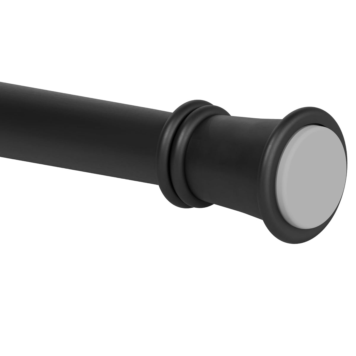Zenna Home - Barra de cortina de ducha de tensión, sin taladro, barra de cortina de tensión ajustable para baño, resistente al óxido, barras de cortina de ducha expandibles, fácil de instalar, 26 a 76 - Negro mate