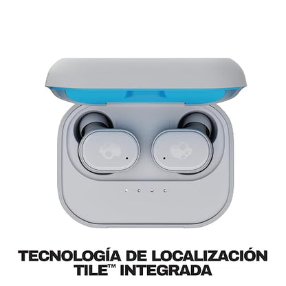 Skullcandy Audífonos Grind In-Ear Inalámbricos, 40 Horas de batería, Skull-iQ, Habilitados para Alexa, Micrófono, Compatibles con iPhone Android y Dispositivos Bluetooth, Gris