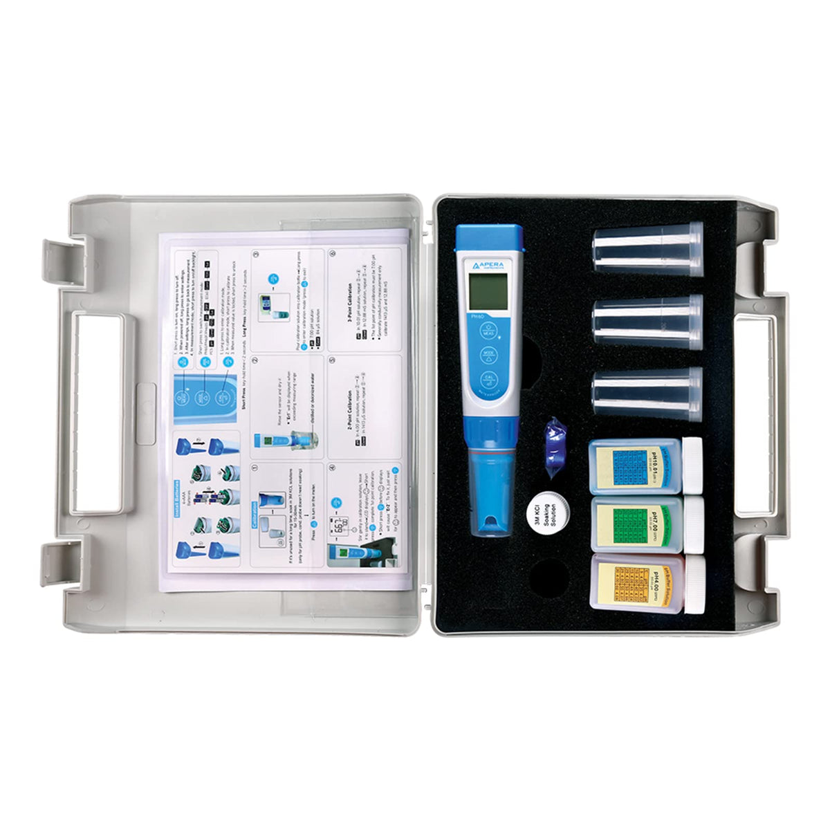 Apera Instruments PH60 Probador de bolsillo de pH impermeable premium, sonda reemplazable, precisión de pH ±0,01, rango de pH de -2,00 a 16,00