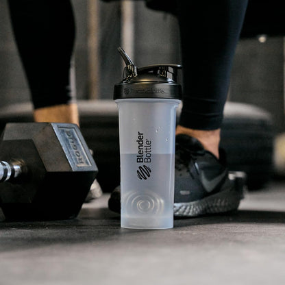 BlenderBottle Blender Bottle 847280057276 Bottle, Unisex-Adult, Black/Clear, 20-Ounce