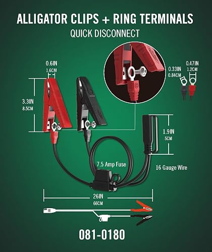 Battery Tender - Cargador y mantenedor de batería de 3 amperios – Automático Inteligente conmutable de 12 V o 6 V para Automóviles, SUV y Camiones, Cargador de batería de Plomo, AGM, Gel y Litio –