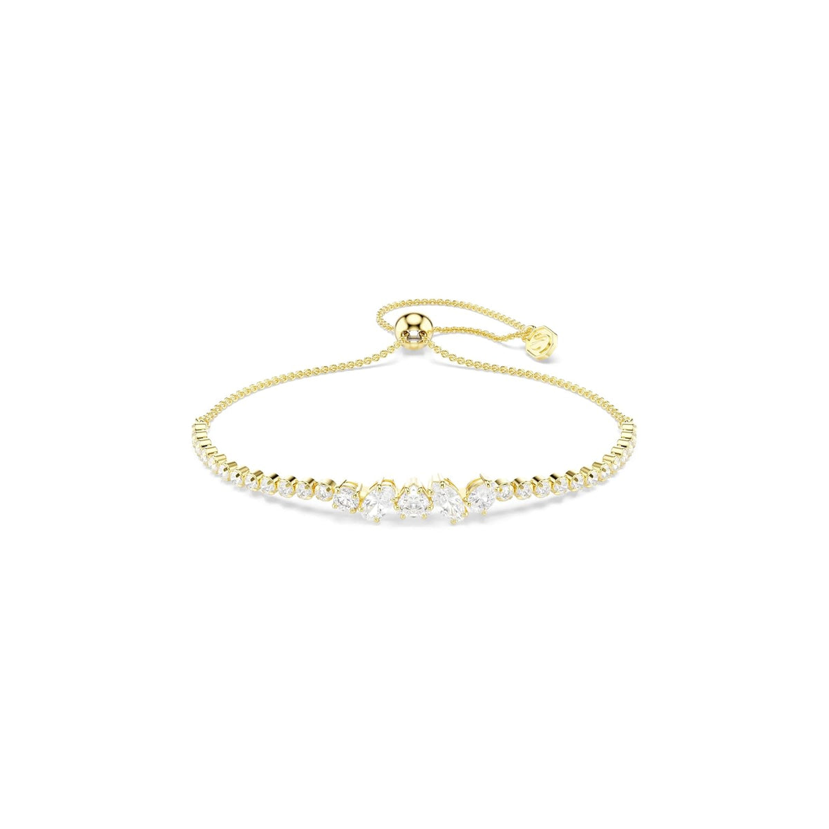 Pulsera Mesmera, Tallas mixtas, Blanca, Acabado en oro de 18 quilates