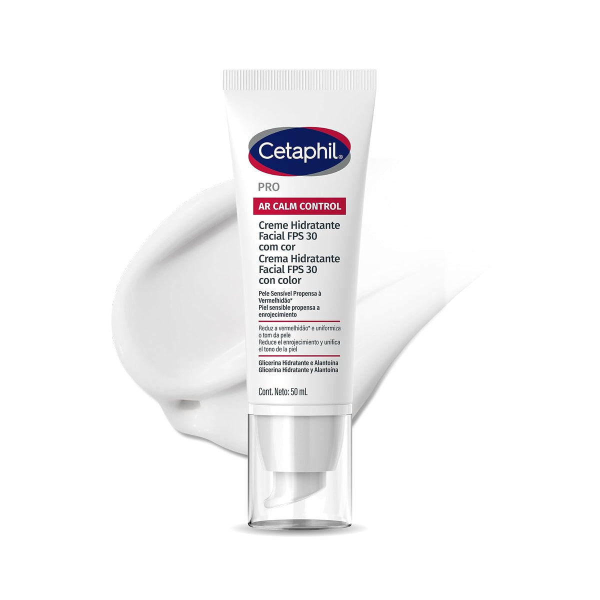 Cetaphil Pro AR Calm Control Crema Facial Noche Piel Enrojecimiento 50 ml | Hidrata hasta 24 h, ayuda a reducir rojez, comezón e irritación y restaura barrera cutánea con ceramida NP y niacinamida B3+.