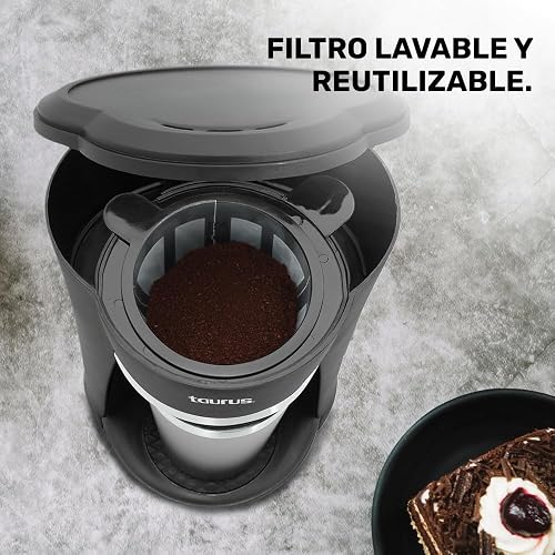 Cafetera Personal Taurus Capacidad de 300 ml Color Negra Modelo SEDNA-2000
