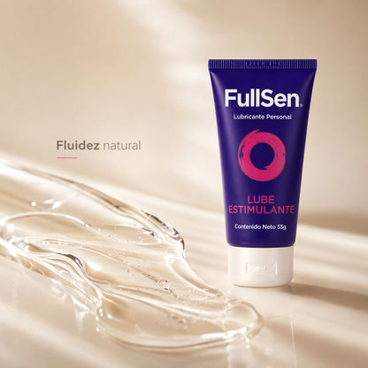 Fullsen Lube Estimulante - 4 piezas de Lubricante personal íntimo a base de agua para mayor sensibilidad, de 55g cada uno