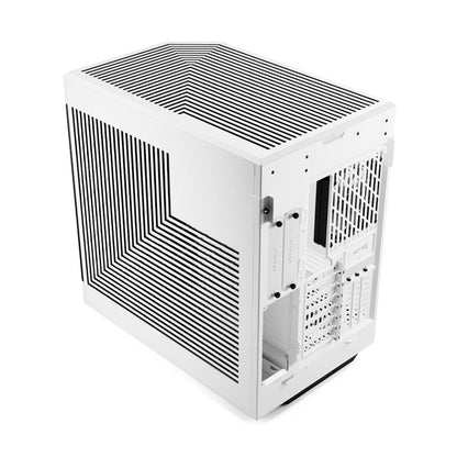 Hyte Y60 - Carcasa Moderna y estética de Doble cámara panorámica de Vidrio Templado de Media Torre ATX para Juegos de computadora con Cable Elevador PCIE 4.0 Incluido, Blanco Nieve (CS-HYTE-Y60-WW)