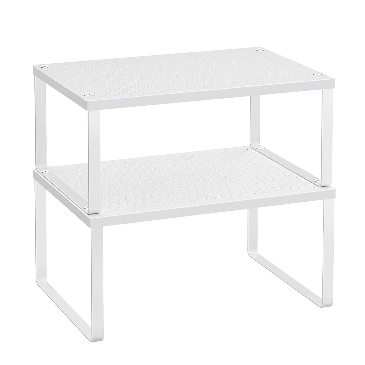 SONGMICS Especiero Estante para Especias, Apilable, Juego de 2, Negro - Blanco - 1