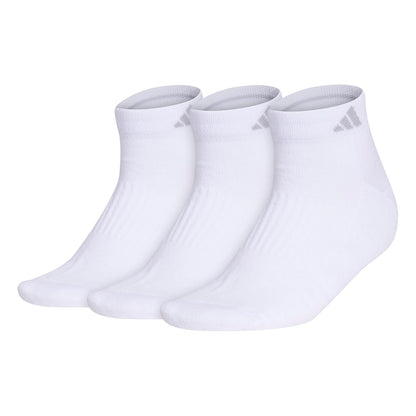 Calcetines adidas Corte Bajo con Compresión de Arco para Hombre (Paquete de 3) - M - Blanco - Gris Onix Transparente