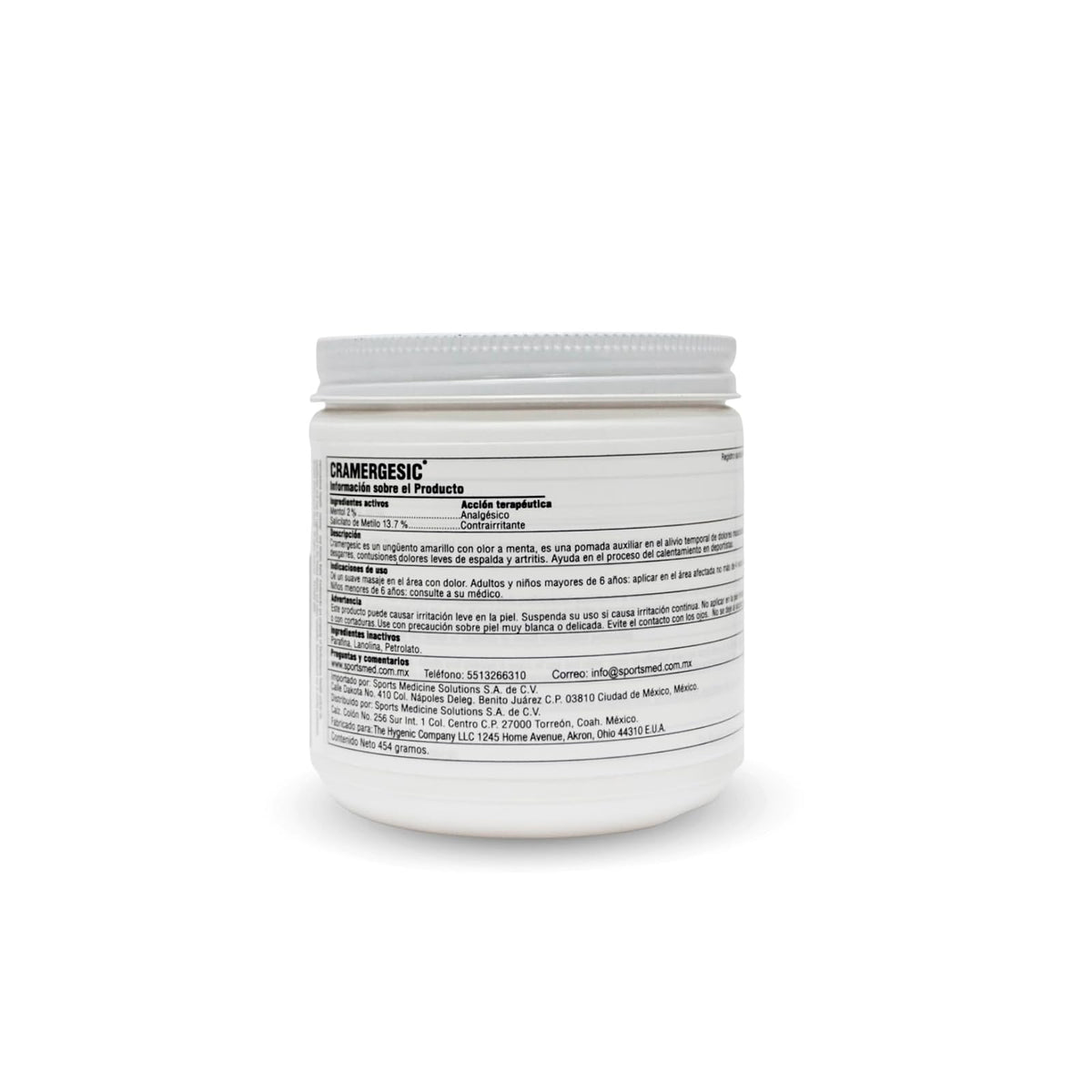UNGÜENTO CRAMERGESIC 1Lb. (454g) CALOR LIGERO CRAMER