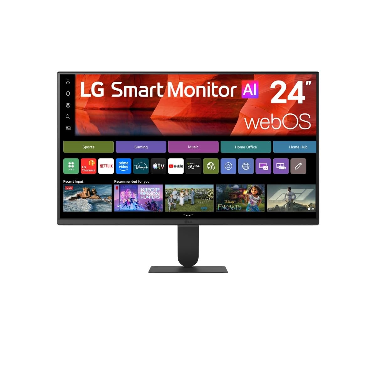 LG Smart Monitor 24U511SB FHD 24" IPS 120Hz 5ms HDR10 Screen Share USB Hub webOS