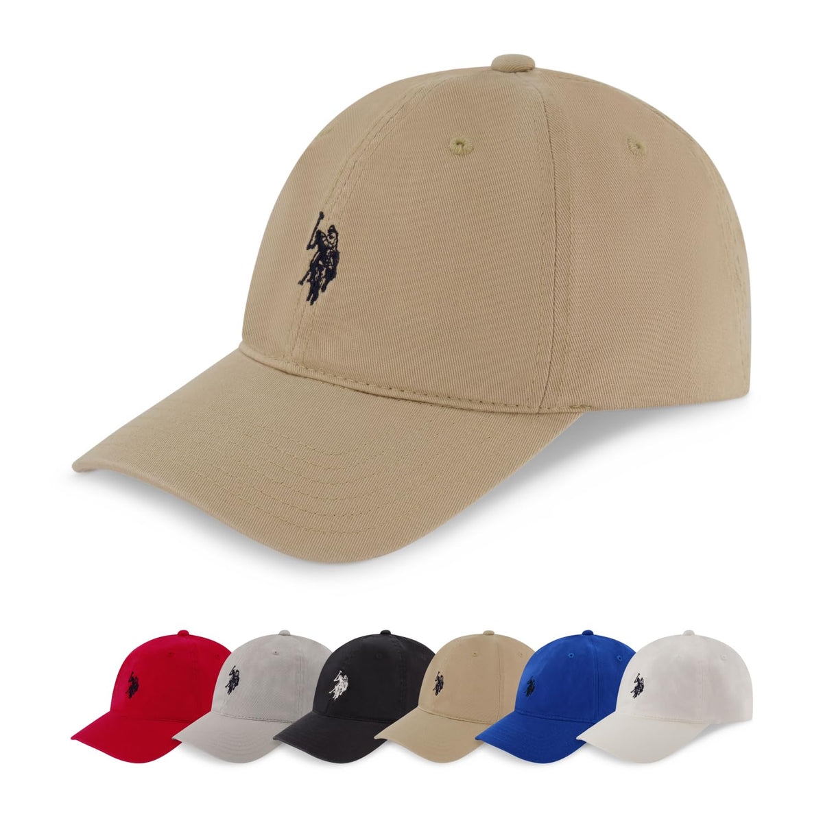 U.S. Polo Assn. U.s. Polo Assn. Gorra de béisbol Ajustable de Sarga de algodón Lavado para Hombre con Logotipo de Pony y ala Curvada Gorra de béisbol para para Hombre