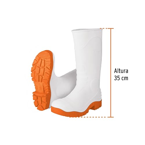 Truper BOT-28S, Botas sanitarias antiderrapantes, #28, Paquete con 1 par
